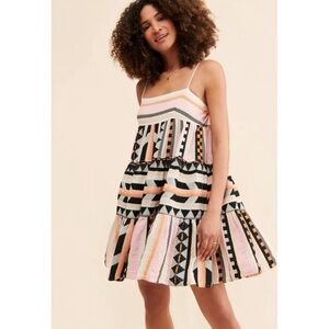 Devotion Twins by Anthropologie Square-Neck Mini Dress Size Medium